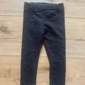 H&M Black Leggings with Gold Speckles